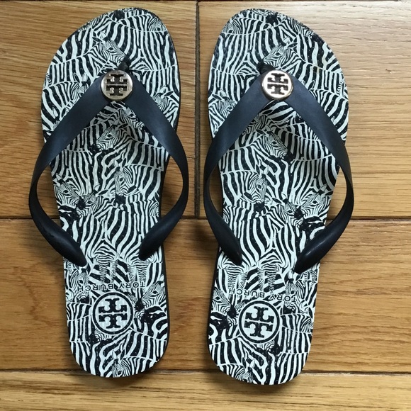 Tory Burch Zebra Thong Flip Flop Sandals - Picture 2 of 12